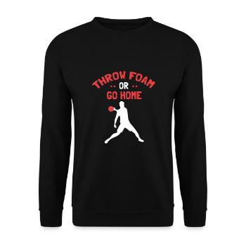Dodgeball for Dodgeball Player and Gaga Ball - Unisex Sweatshirt - black - Front - Alina (178cm) & Michal (187cm)