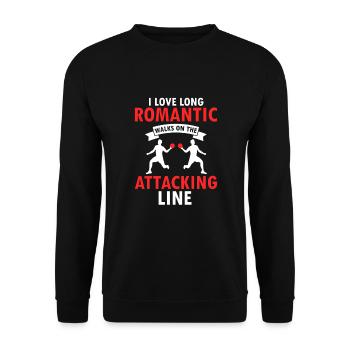 Dodgeball for Dodgeball Player and Gaga Ball - Unisex Sweatshirt - black - Front - Alina (178cm) & Michal (187cm)