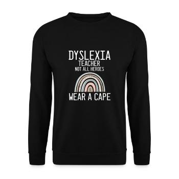 Dyslexia Therapy for Dyslexia Month - Unisex Sweatshirt - black - Front - Alina (178cm) & Michal (187cm)