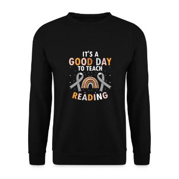 Dyslexia Therapy for Dyslexia Month - Unisex Sweatshirt - black - Front - Alina (178cm) & Michal (187cm)