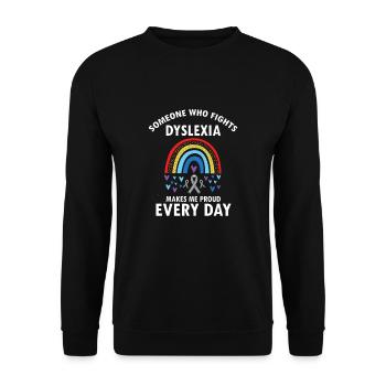 Dyslexia Interventionist for Dyslexia - Unisex Sweatshirt - black - Front - Alina (178cm) & Michal (187cm)