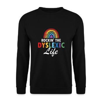 Dyslexia Therapy for Dyslexia Month - Unisex Sweatshirt - black - Front - Alina (178cm) & Michal (187cm)