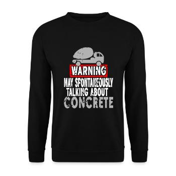Concrete construction design for construction workers and construction site - Unisex Sweatshirt - black - Front - Alina (178cm) & Michal (187cm)