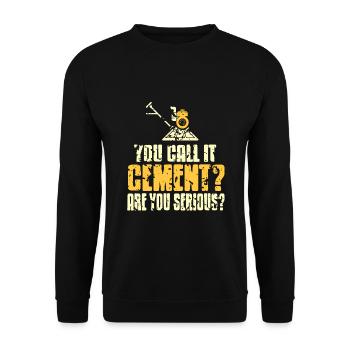 Concrete construction design for construction workers and construction site - Unisex Sweatshirt - black - Front - Alina (178cm) & Michal (187cm)