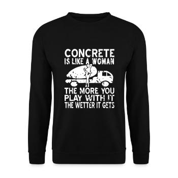 Concrete construction design for construction workers and construction site - Unisex Sweatshirt - black - Front - Alina (178cm) & Michal (187cm)