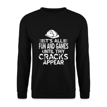 Concrete construction design for construction workers and construction site - Unisex Sweatshirt - black - Front - Alina (178cm) & Michal (187cm)