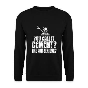 Concrete construction design for construction workers and construction site - Unisex Sweatshirt - black - Front - Alina (178cm) & Michal (187cm)