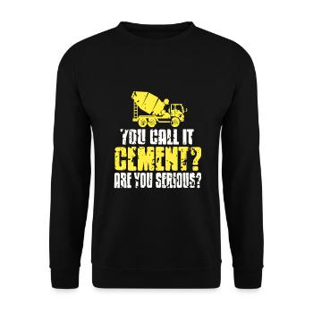 Concrete construction design for construction workers and construction site - Unisex Sweatshirt - black - Front - Alina (178cm) & Michal (187cm)