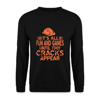 Concrete construction design for construction workers and construction site - Unisex Sweatshirt - black - Front - Alina (178cm) & Michal (187cm)