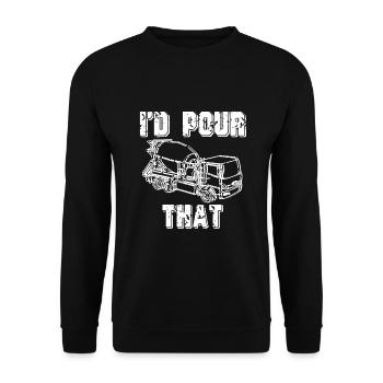 Concrete construction design for construction workers and construction site - Unisex Sweatshirt - black - Front - Alina (178cm) & Michal (187cm)