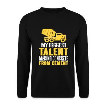 Concrete construction design for construction workers and construction site - Unisex Sweatshirt - black - Front - Alina (178cm) & Michal (187cm)