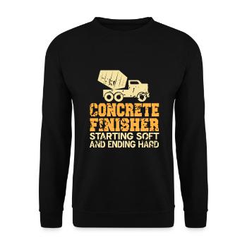 Concrete construction design for construction workers and construction site - Unisex Sweatshirt - black - Front - Alina (178cm) & Michal (187cm)