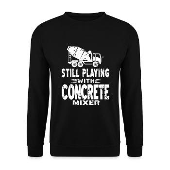 Concrete construction design for construction workers and construction site - Unisex Sweatshirt - black - Front - Alina (178cm) & Michal (187cm)