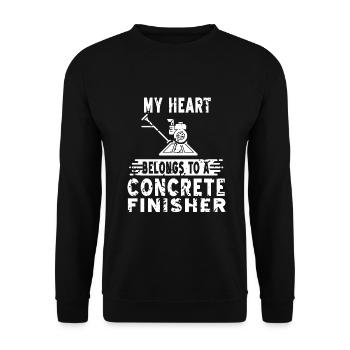 Concrete construction design for construction workers and construction site - Unisex Sweatshirt - black - Front - Alina (178cm) & Michal (187cm)