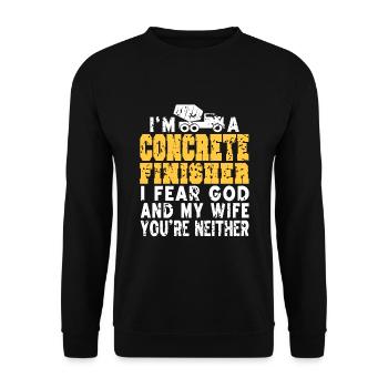 Concrete construction design for construction workers and construction site - Unisex Sweatshirt - black - Front - Alina (178cm) & Michal (187cm)