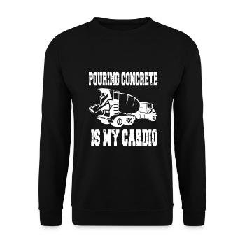 Concrete construction design for construction workers and construction site - Unisex Sweatshirt - black - Front - Alina (178cm) & Michal (187cm)