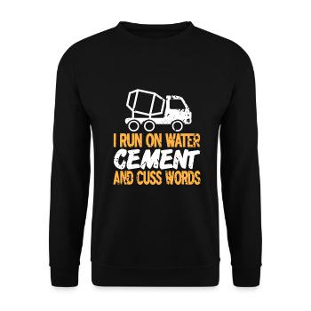 Concrete construction design for construction workers and construction site - Unisex Sweatshirt - black - Front - Alina (178cm) & Michal (187cm)