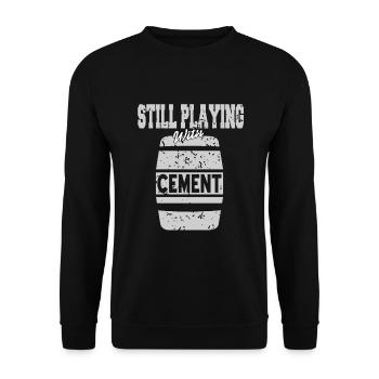 Concrete construction design for construction workers and construction site - Unisex Sweatshirt - black - Front - Alina (178cm) & Michal (187cm)