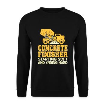 Concrete construction design for construction workers and construction site - Unisex Sweatshirt - black - Front - Alina (178cm) & Michal (187cm)