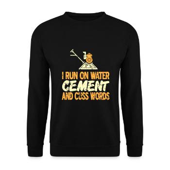 Concrete construction design for construction workers and construction site - Unisex Sweatshirt - black - Front - Alina (178cm) & Michal (187cm)