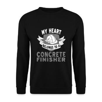 Concrete construction design for construction workers and construction site - Unisex Sweatshirt - black - Front - Alina (178cm) & Michal (187cm)