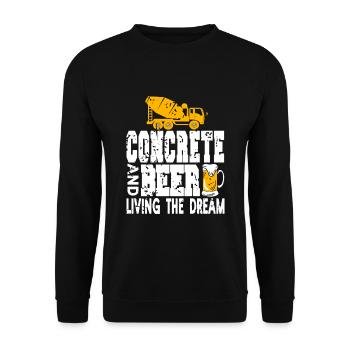 Concrete construction design for construction workers and construction site - Unisex Sweatshirt - black - Front - Alina (178cm) & Michal (187cm)