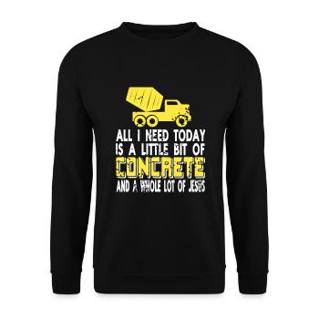 Concrete construction design for construction workers and construction site - Unisex Sweatshirt - black - Front - Alina (178cm) & Michal (187cm)