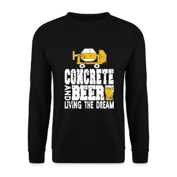 Conception de constructeur en béton pour les constructeurs et le chantier de construction - Sweat-shirt Unisexe - noir - Devant - Alina (178cm) & Michal (187cm)