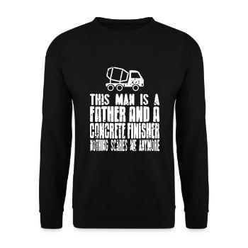 Concrete construction design for construction workers and construction site - Unisex Sweatshirt - black - Front - Alina (178cm) & Michal (187cm)