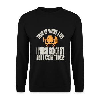 Concrete construction design for construction workers and construction site - Unisex Sweatshirt - black - Front - Alina (178cm) & Michal (187cm)