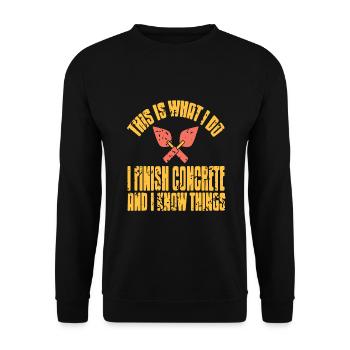 Concrete construction design for construction workers and construction site - Unisex Sweatshirt - black - Front - Alina (178cm) & Michal (187cm)
