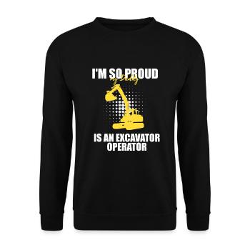 Back Bagger Constrution für Bediener - Unisex Pullover - Schwarz - Vorne - Alina (178cm) & Michal (187cm)
