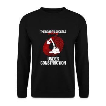 Baggerrückenbagger für Baggerfahrer - Unisex Pullover - Schwarz - Vorne - Alina (178cm) & Michal (187cm)