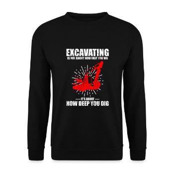 Bagger Sand Bagger für Bach Operator - Unisex Pullover - Schwarz - Vorne - Alina (178cm) & Michal (187cm)
