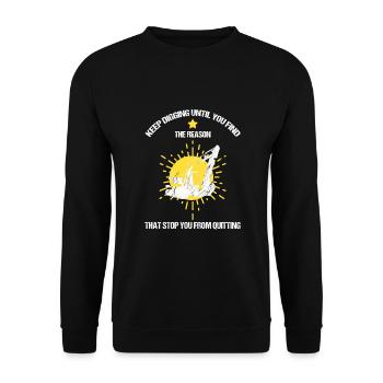 Heavy machinery operator for excavator operators - Unisex Sweatshirt - black - Front - Alina (178cm) & Michal (187cm)