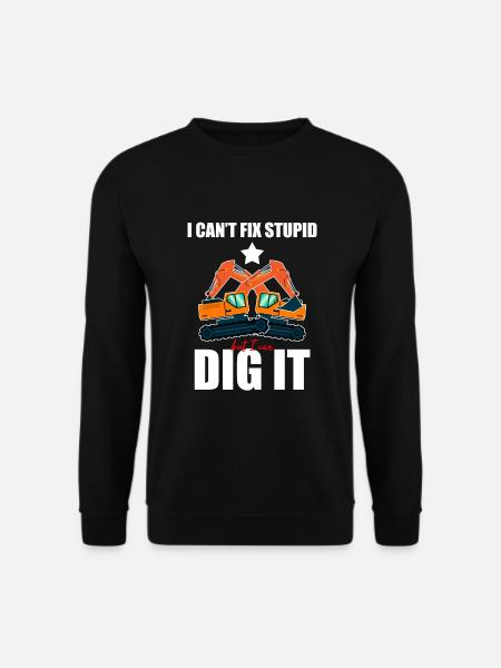 Baggerrückenbagger für Baggerfahrer - Unisex Pullover - Schwarz
