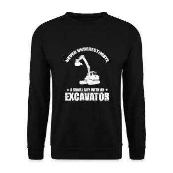Opérateur de machinerie lourde pour opérateurs d’excavatrices - Sweat-shirt Unisexe - noir - Devant - Alina (178cm) & Michal (187cm)