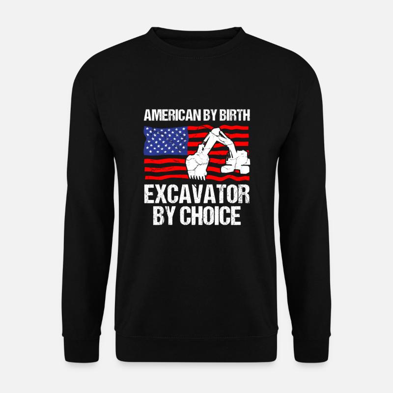 Back Bagger Constrution für Bediener - Unisex Pullover - Schwarz