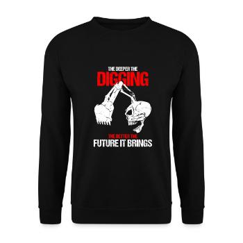 Pelles pour opérateurs de machinerie lourde - Sweat-shirt Unisexe - noir - Devant - Alina (178cm) & Michal (187cm)