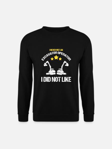 Bagger Design für Baggerfahrer - Unisex Pullover - Schwarz