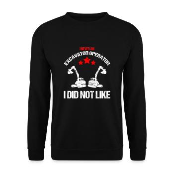 operator and heavy machinery operator - Unisex Sweatshirt - black - Front - Alina (178cm) & Michal (187cm)