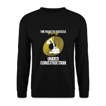 operator and heavy machinery operator - Unisex Sweatshirt - black - Front - Alina (178cm) & Michal (187cm)