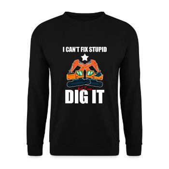 Heavy Equipment Operator and Excavator Operator Design - Unisex Sweatshirt - black - Front - Alina (178cm) & Michal (187cm)