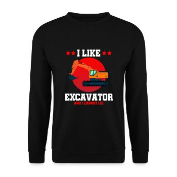 Conception des opérateurs d’équipement lourd et des opérateurs d’excavatrices - Sweat-shirt Unisexe - noir - Devant - Alina (178cm) & Michal (187cm)