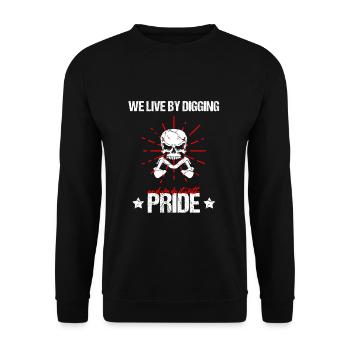 Heavy Equipment Operator and Excavator Operator Design - Unisex Sweatshirt - black - Front - Alina (178cm) & Michal (187cm)