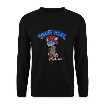 Possum design for opossum lovers and possum - Unisex Sweatshirt - black - Front - Alina (178cm) & Michal (187cm)