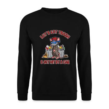 Opossum saying for animal lovers and possum - Unisex Sweatshirt - black - Front - Alina (178cm) & Michal (187cm)