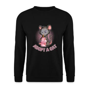 Opossum saying for animal lovers and possum - Unisex Sweatshirt - black - Front - Alina (178cm) & Michal (187cm)