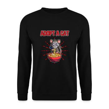 Opossum Spruch für Tierliebhaber und Possum - Unisex Pullover - Schwarz - Vorne - Alina (178cm) & Michal (187cm)