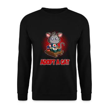 Possum design for opossum lovers and possum - Unisex Sweatshirt - black - Front - Alina (178cm) & Michal (187cm)